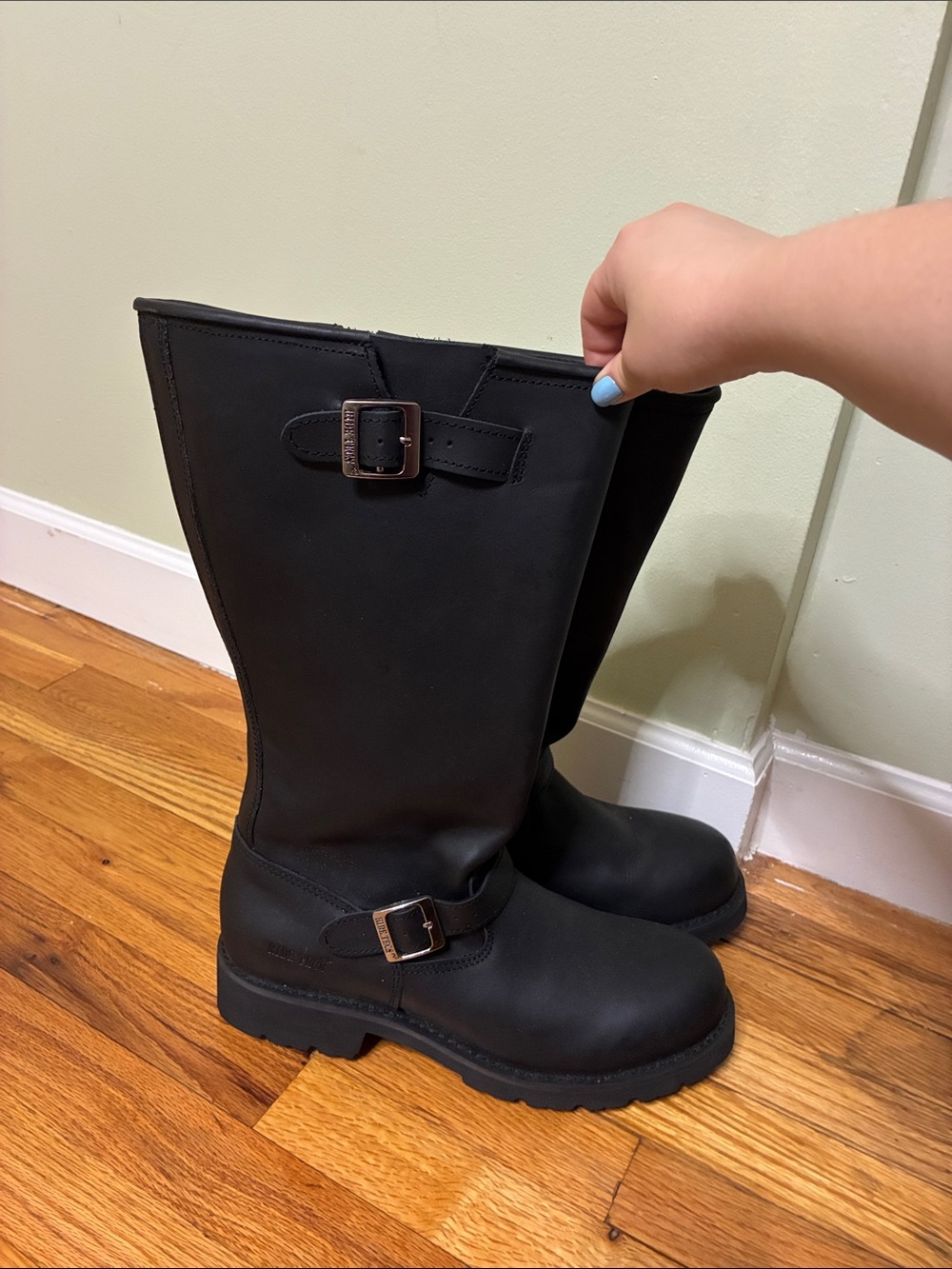 Ride Tecs Black Tall Buckle Riding Boots